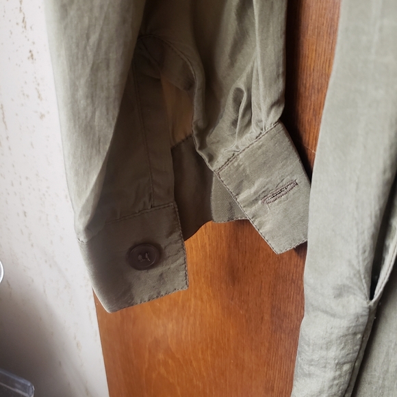 Olive Green 100% silk jumpsuit. Size  7/8 - Picture 3 of 4